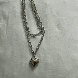 Silver heart necklace